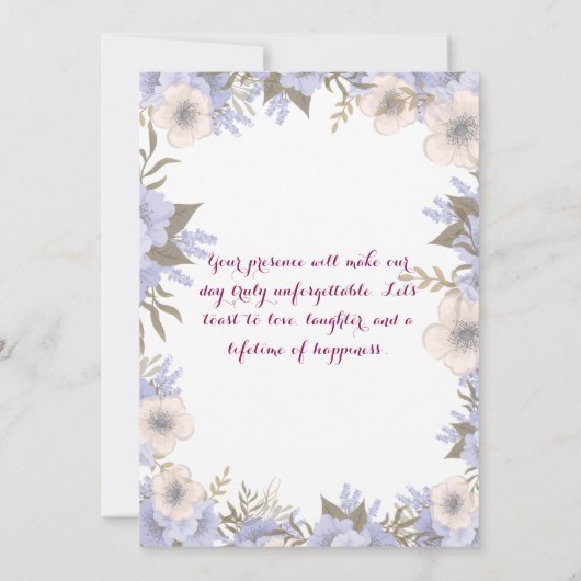 Invitation Fiançailles (Dos)