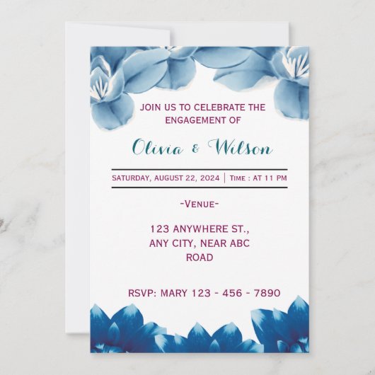 Invitation Fiançailles (Devant)