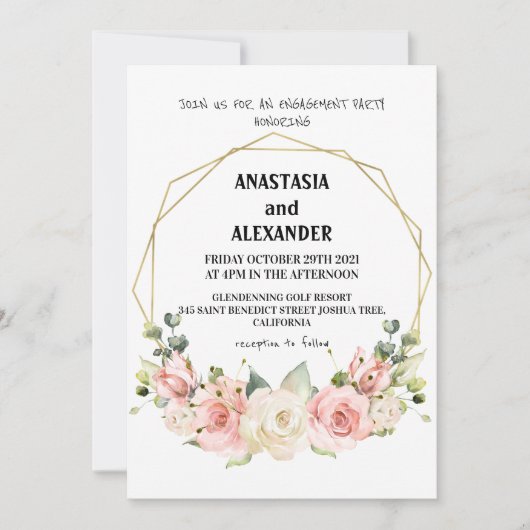 Invitation fiançailles. (Devant)