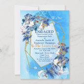 Invitation Fiançailles à fleurs de lune (Devant)