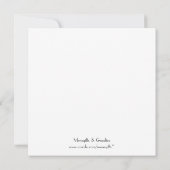 Invitation fiançailles à tourbillon blanc gris mariage (Dos)