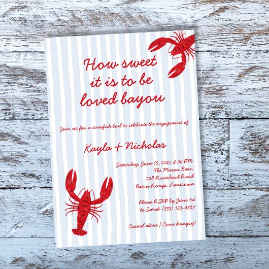 Invitation Fiançailles Aimé Bayou 