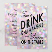 Invitation Fiançailles amusante et féroce (Devant / Derrière)