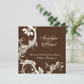 Invitation Fiançailles anniversaire du mariage Brown en ivoir (Debout devant)