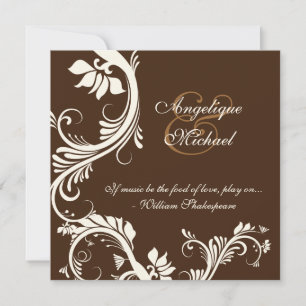 Invitation Fiançailles anniversaire du mariage Brown en ivoir