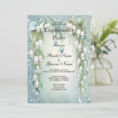 Invitation Fiançailles Aquarelle Lily of the Valley (Debout devant)