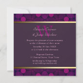 Invitation Fiançailles Berry Pink Magic Monogram (Dos)