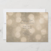 Invitation Fiançailles Bokeh Lumières de crème blanche (Devant)