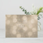 Invitation Fiançailles Bokeh Lumières de crème blanche (Debout devant)