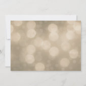 Invitation Fiançailles Bokeh Lumières de crème blanche (Dos)