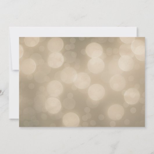 Invitation Fiançailles Bokeh Lumières de crème blanche (Dos)