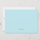 Invitation Fiançailles botanique bleu et blanc Hydrangeas (Dos)