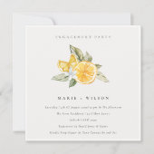 Invitation Fiançailles botanique minimal Lemon Boh (Devant)