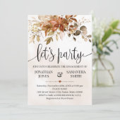 Invitation Fiançailles Célébration Automne Mariage d'automne (Debout devant)