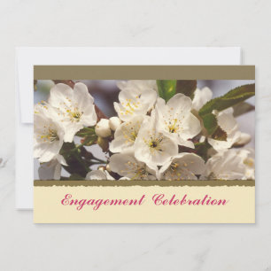 Invitation Fiançailles Cherry Blossoms