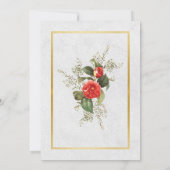 Invitation Fiançailles Couples Douche Noël Rouge Or (Dos)