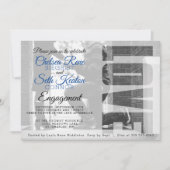 Invitation Fiançailles d'amour - Bleu - Créez votre propre (Devant)