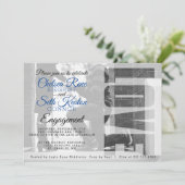 Invitation Fiançailles d'amour - Bleu - Créez votre propre (Debout devant)