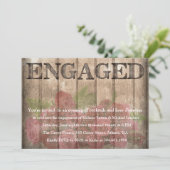 Invitation Fiançailles d'amour par script (Debout devant)