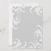 Invitation fiançailles d'anniversaire blanc gris PERSONNALISE (Dos)