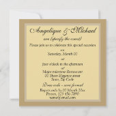 Invitation fiançailles d'anniversaire Brown des mariages noir (Dos)