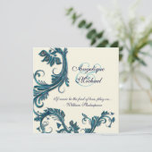 Invitation fiançailles d'anniversaire du mariage de la crème  (Debout devant)