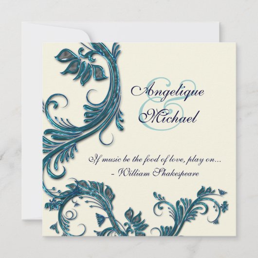 Invitation fiançailles d'anniversaire du mariage de la crème  (Devant)