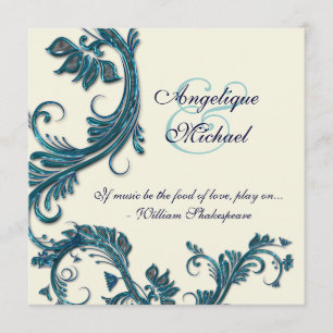 Invitation fiançailles d'anniversaire du mariage de la crème