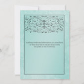 Invitation Fiançailles d'anniversaire du mariage gris bleu (Dos)