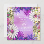 Invitation Fiançailles d'anniversaire mariage rose violet (Dos)