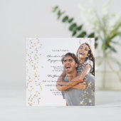 Invitation Fiançailles d'anniversaire Spark Foto Confetti Cha (Debout devant)