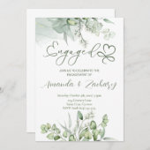 Invitation Fiançailles dans la verdure  (Devant / Derrière)