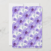 Invitation Fiançailles d'aquarelle fleurie d'anémone violet (Dos)