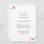 Invitation Fiançailles de coeur (Dos)
