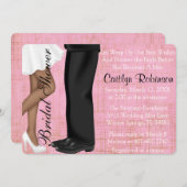 Invitation Fiançailles de couples/invitation mignons de Fête (Devant / Derrière)