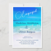 Invitation Fiançailles de destination tropicale Blue Ocean (Dos)