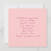 Invitation Fiançailles de Dogwood rose et papillon (Dos)