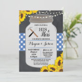 Invitation Fiançailles de douche Son & Hers Couple's Invitati (Debout devant)