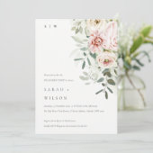 Invitation Fiançailles de feuillage Eucalyptus (Debout devant)