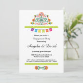 Invitation Fiançailles de Fiesta Mexique Motif Mariage invite (Debout devant)