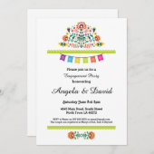 Invitation Fiançailles de Fiesta Mexique Motif Mariage invite (Devant / Derrière)