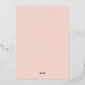 Invitation Fiançailles de fleur de pêche tropicale (Verso)