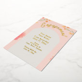 Invitation Fiançailles de fleur de pêche tropicale (Rotation)