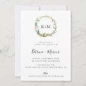 Invitation Fiançailles de gerbe végétale Lily Florale (Devant)