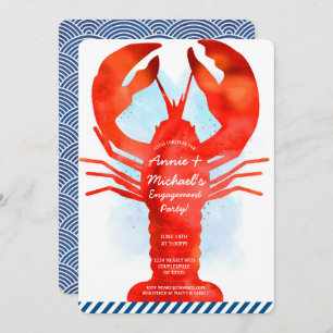 Invitation Fiançailles de homard