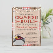 Invitation Fiançailles de la fête du homard de la langouste R (Debout devant)