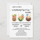 Invitation Fiançailles de la fête du pool Summerween (Devant)