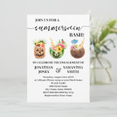 Invitation Fiançailles de la fête du pool Summerween (Debout devant)