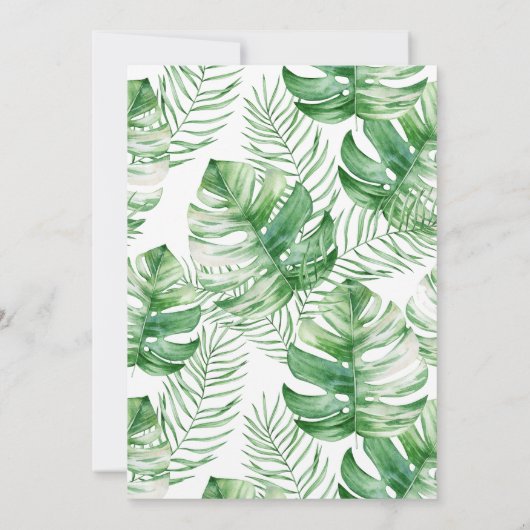 Invitation Fiançailles de la fête du pool Summerween (Dos)