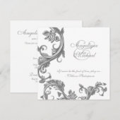 Invitation fiançailles de l'anniversaire des mariages d'argen (Devant / Derrière)